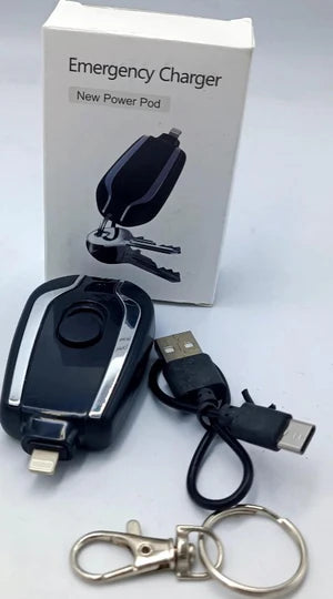 Emergency Portable Keychain Charger – شاحن طوارئ محمول بالمفاتيح 🔋🔑