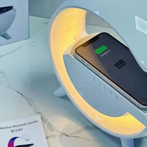 LED Wireless Charger Speaker – BT2301 Big G 🔊⚡