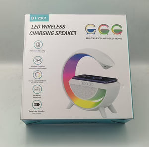 LED Wireless Charger Speaker – BT2301 Big G 🔊⚡
