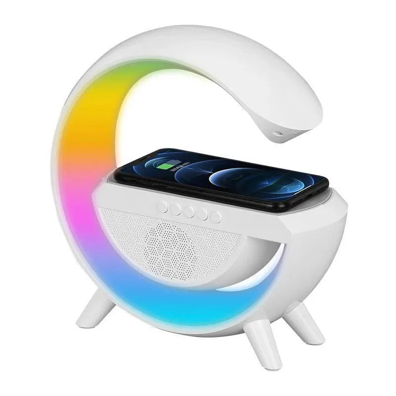 LED Wireless Charger Speaker – BT2301 Big G 🔊⚡