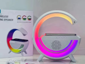 LED Wireless Charger Speaker – BT2301 Big G 🔊⚡