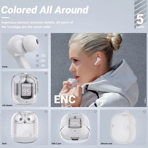 T6 Crystal Wireless Earphones – سماعات لاسلكية بتقنية البلوتوث 🎧✨