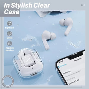 T6 Crystal Wireless Earphones – سماعات لاسلكية بتقنية البلوتوث 🎧✨